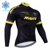 Wielershirt 2024 Mavic Lange Mouw Winter Thermal Fleece Zwart